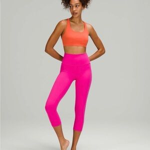 Lululemon Pink High Rise Crop Leggings Size 6 Athletic Yoga
